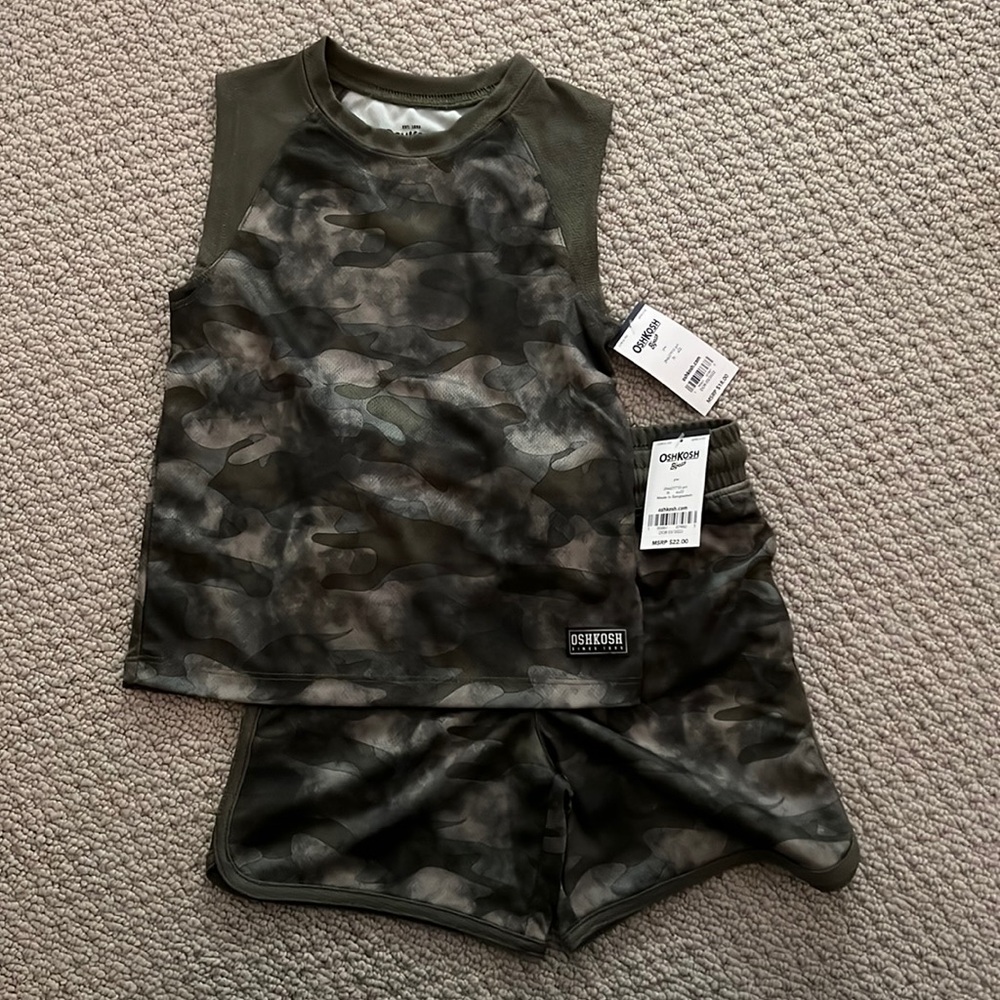 NWT Boys Osh Kosh B’Gosh camo active set 3T